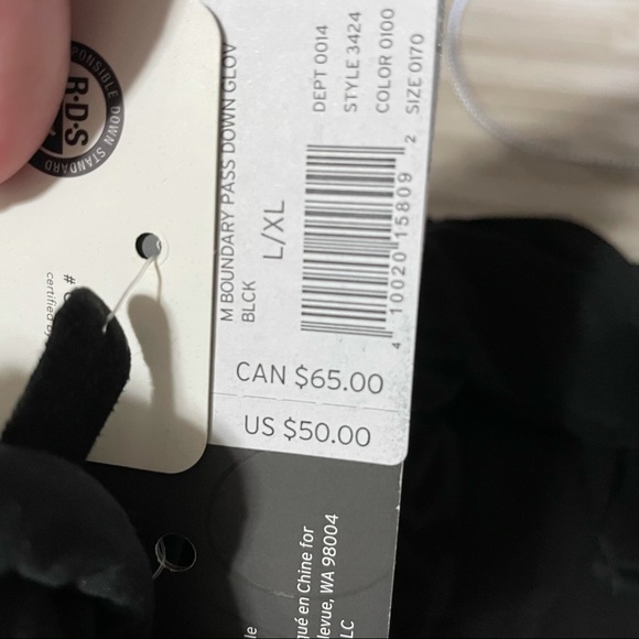 Eddie Bauer boundary pass down gloves - Picture 8 of 8